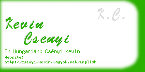 kevin csenyi business card